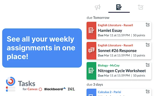 Tasks for Canvas: I-track ang Iyong Assignments at Streaks - Screenshot 3