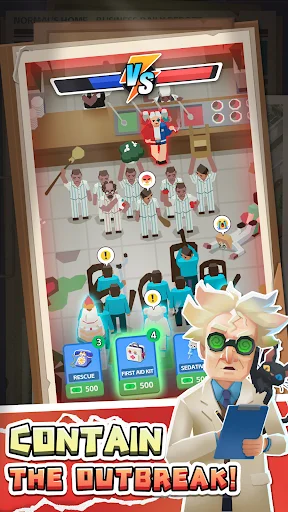 I-download ang IDLE MAD HOUSE TYCOON – Pamahalaan ang Baliw na Hospital - Screenshot 1