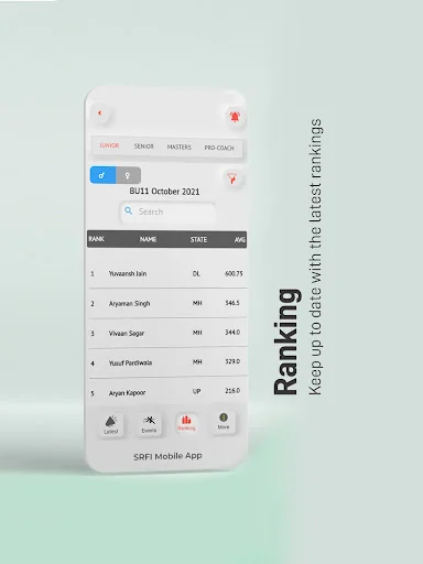 I-download ang SRFI App – Opisyal na Gabay sa Squash sa India - Screenshot 15