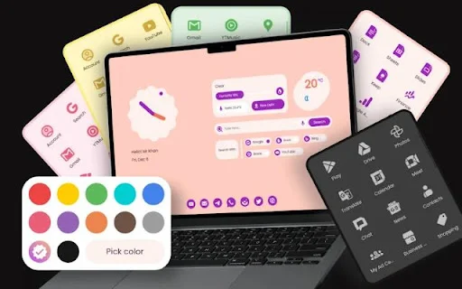 I-download ang MYNT: Material You New Tab – Modernong Dashboard - Screenshot 1