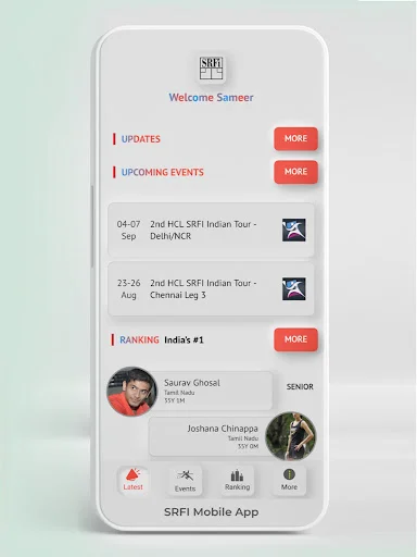 I-download ang SRFI App – Opisyal na Gabay sa Squash sa India - Screenshot 6